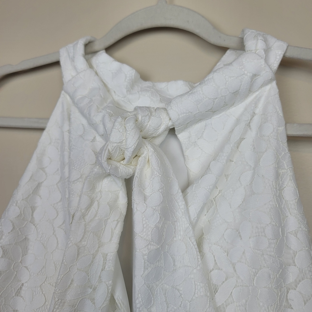 NWT Tahari Ivory Daisy Lace Fit & Flare Dress size 14 - Picture 9 of 11
